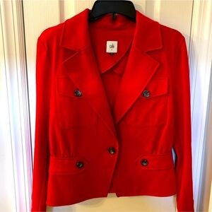 Cabi Classic Red Blazer for Business or Casual! Size 6 Comfortable Stretch!